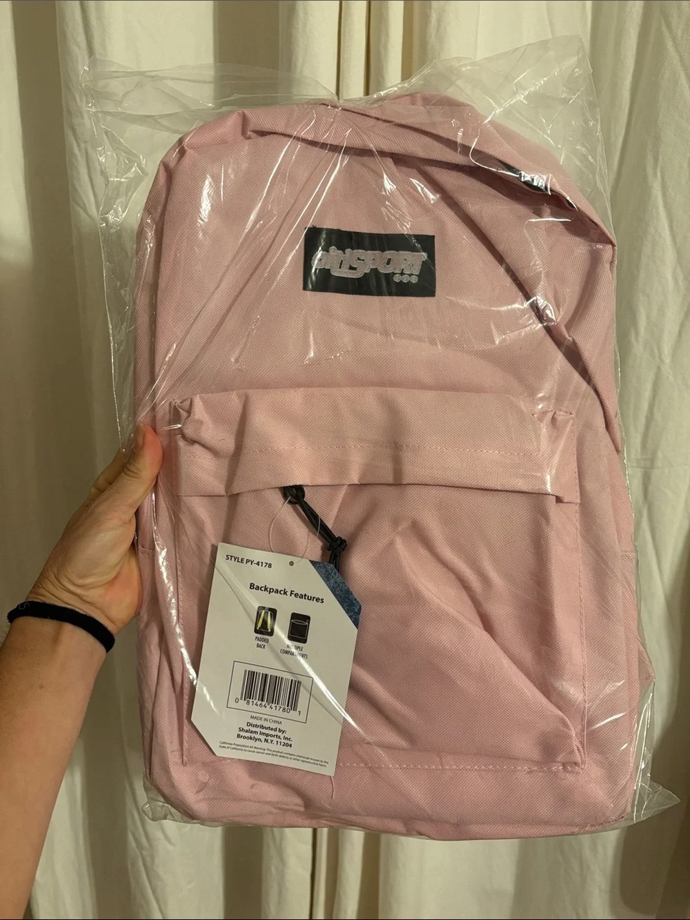 Unused pink backpack